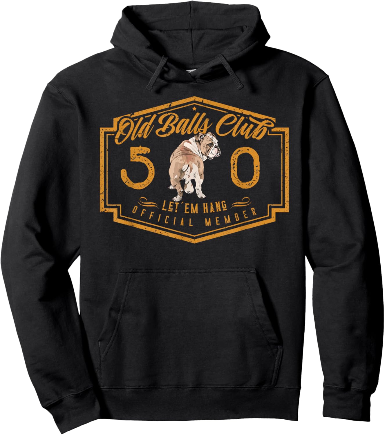 Old Balls Club 50 Years of Awesome Funny 50th Birthday Gag Hoodie - Hoodie | Black