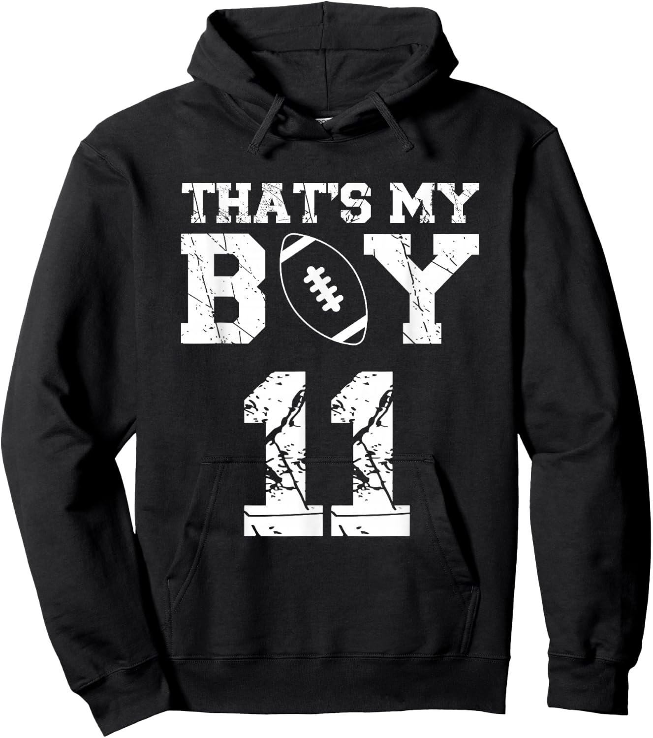 That's My Boy Football Number #11 Hoodie - Hoodie | Black