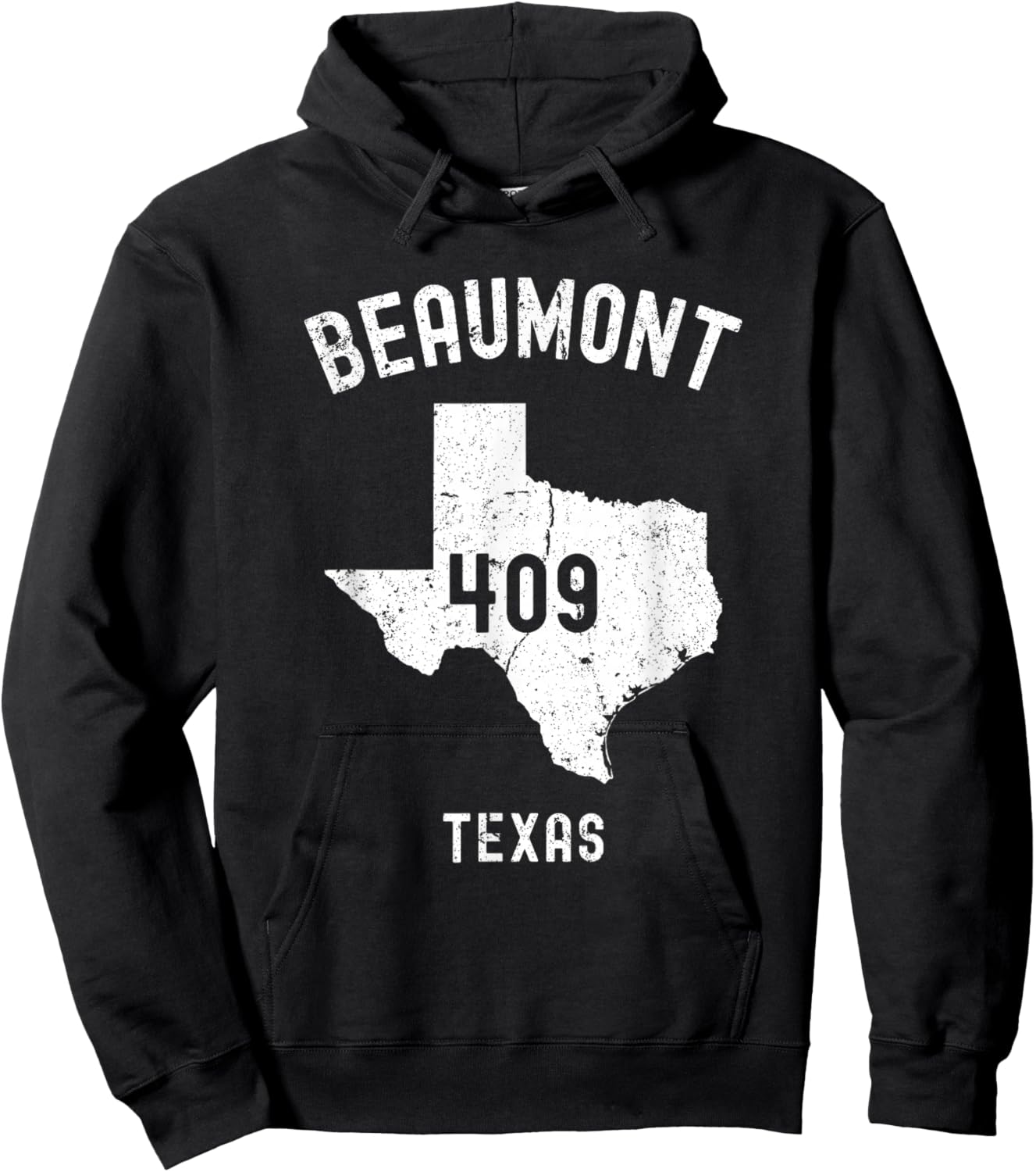 Beaumont Texas TX 409 Vintage Athletic Style Hoodie - Hoodie | Black
