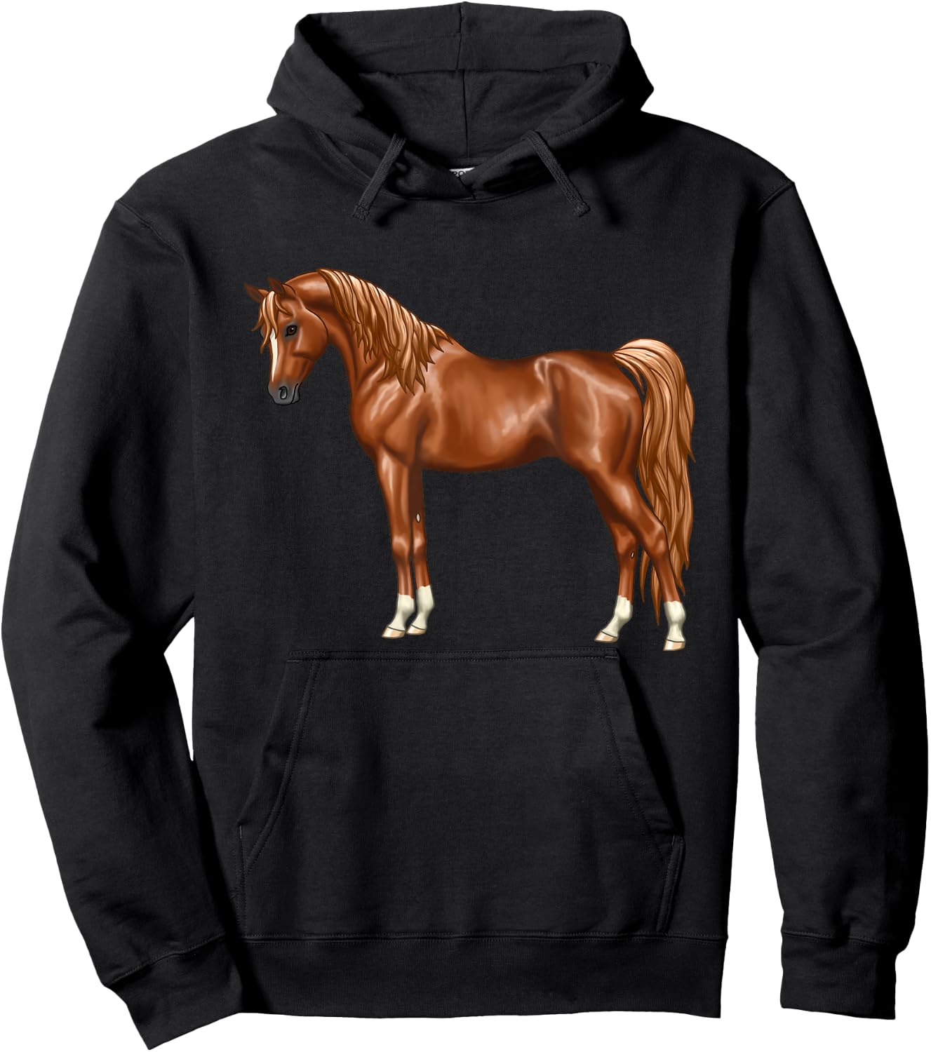 Beautiful Red Chestnut Egyptian Arabian Horse Lovers Gift Hoodie - Hoodie | Black