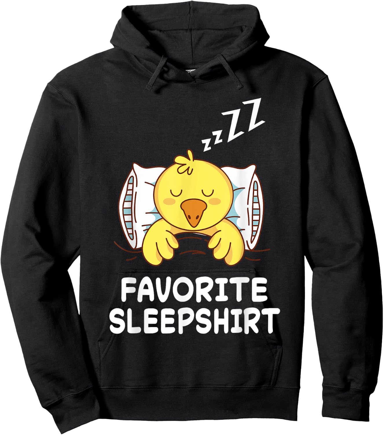 Chick Chicken Nap Sleeping Sleep Pajama Pajamas Nightgown Hoodie - Hoodie | Black