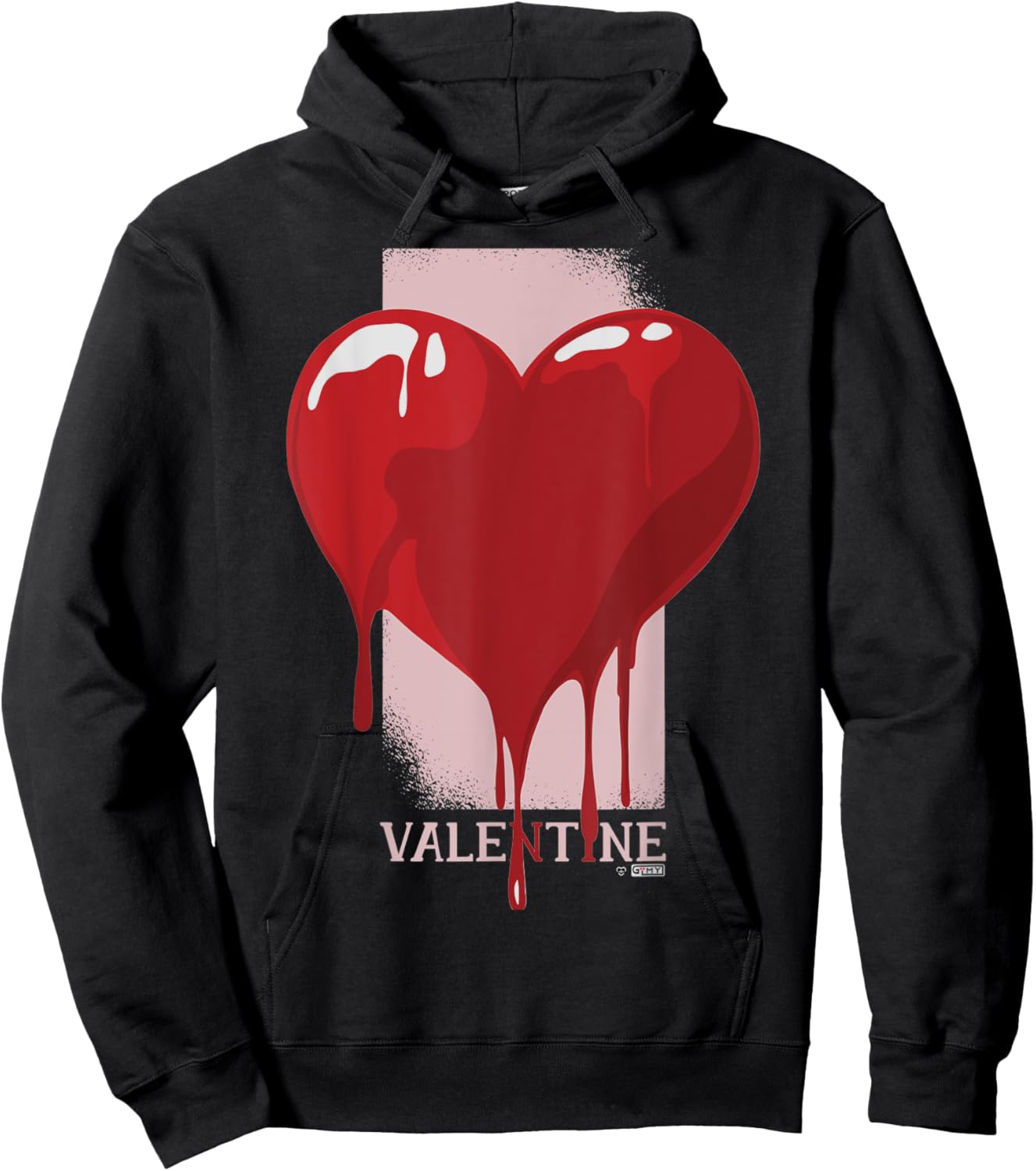 Bleeding Valentine Heart, Anti Valentine Heart, Bloody Heart Hoodie - Hoodie | Black