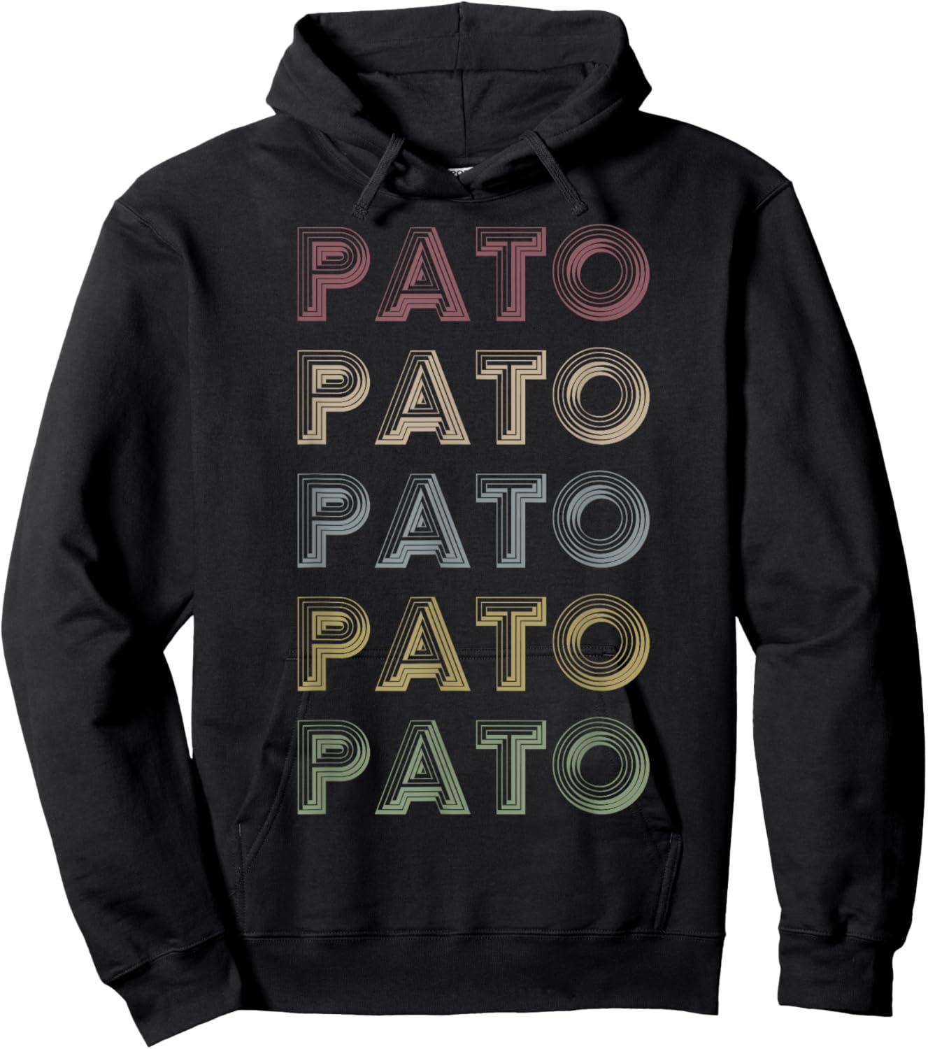 Retro Pato Repetitive Vintage Player Hoodie - Hoodie | Black
