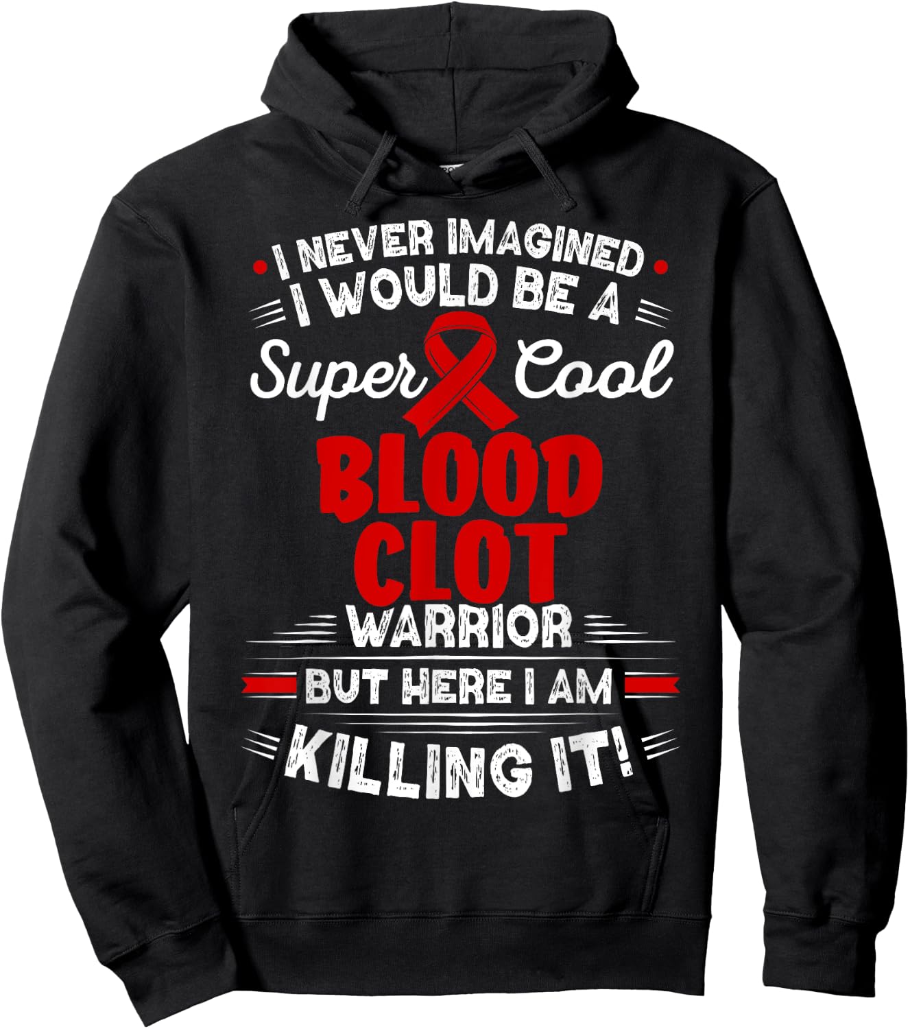 Thrombus Cool Blood Clot Warrior Blood Clot Awareness Hoodie - Hoodie | Black