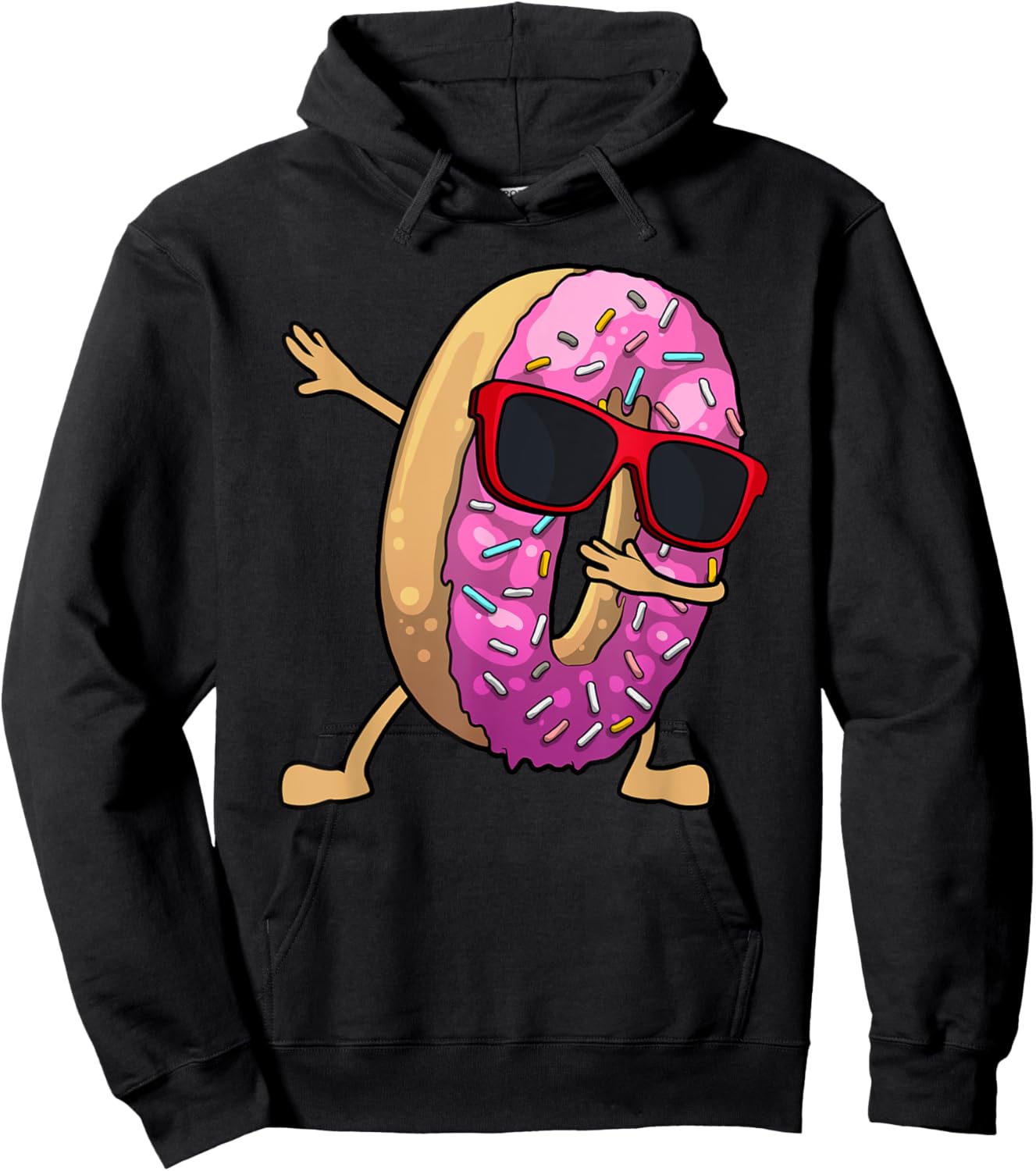 Donut Art Women Kids Dabbing Doughnut Donut Lover Hoodie - Hoodie | Black