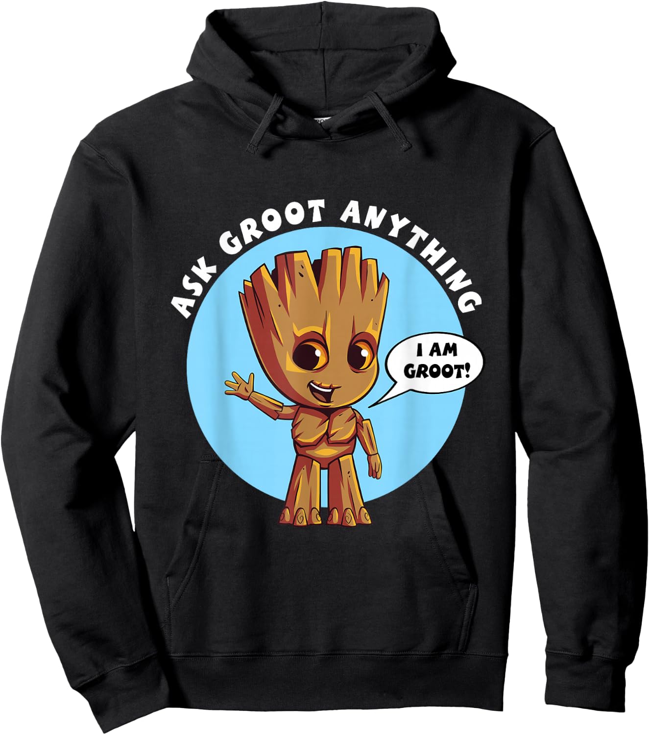 Marvel Ask Groot Anything I am Groot Hoodie - Hoodie | Black