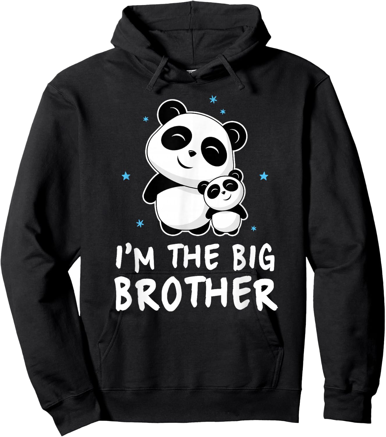 I'm The Big Brother Gift Shirt Cute Panda Pandas Siblings Hoodie - Hoodie | Black