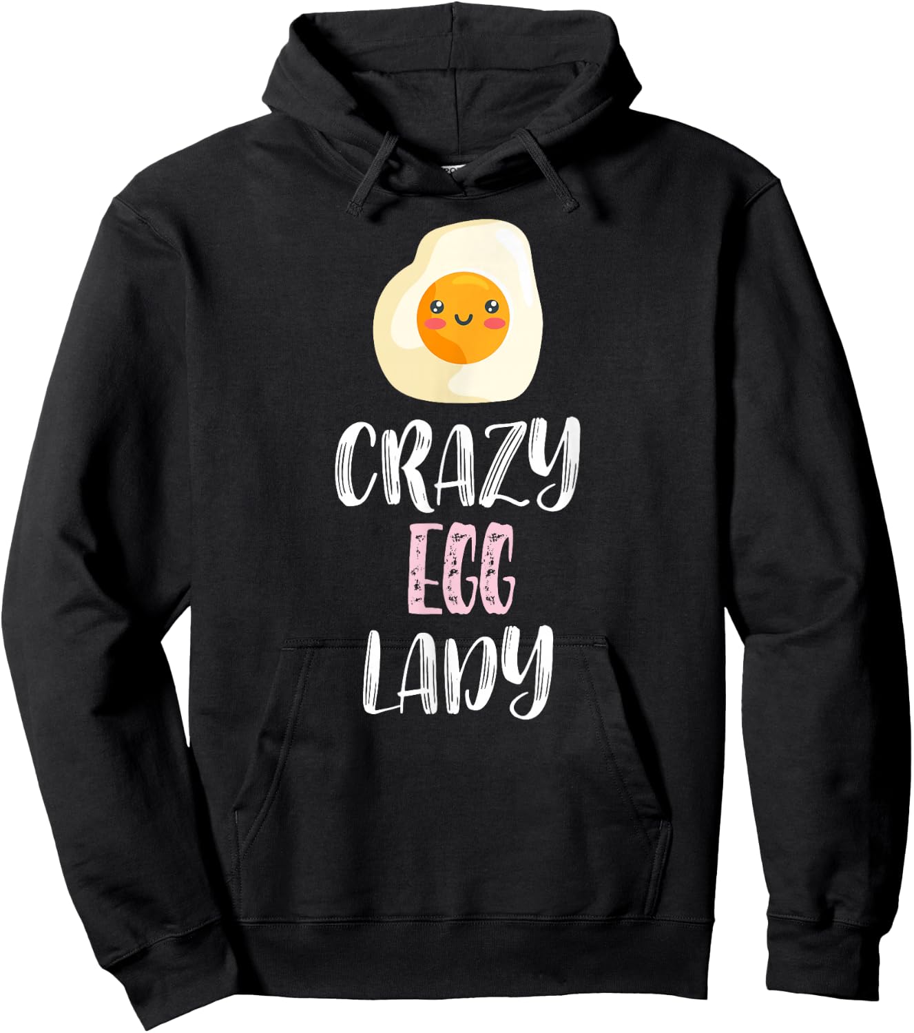 Crazy Egg Lady - Cute Egg Lovers Hoodie - Hoodie | Black