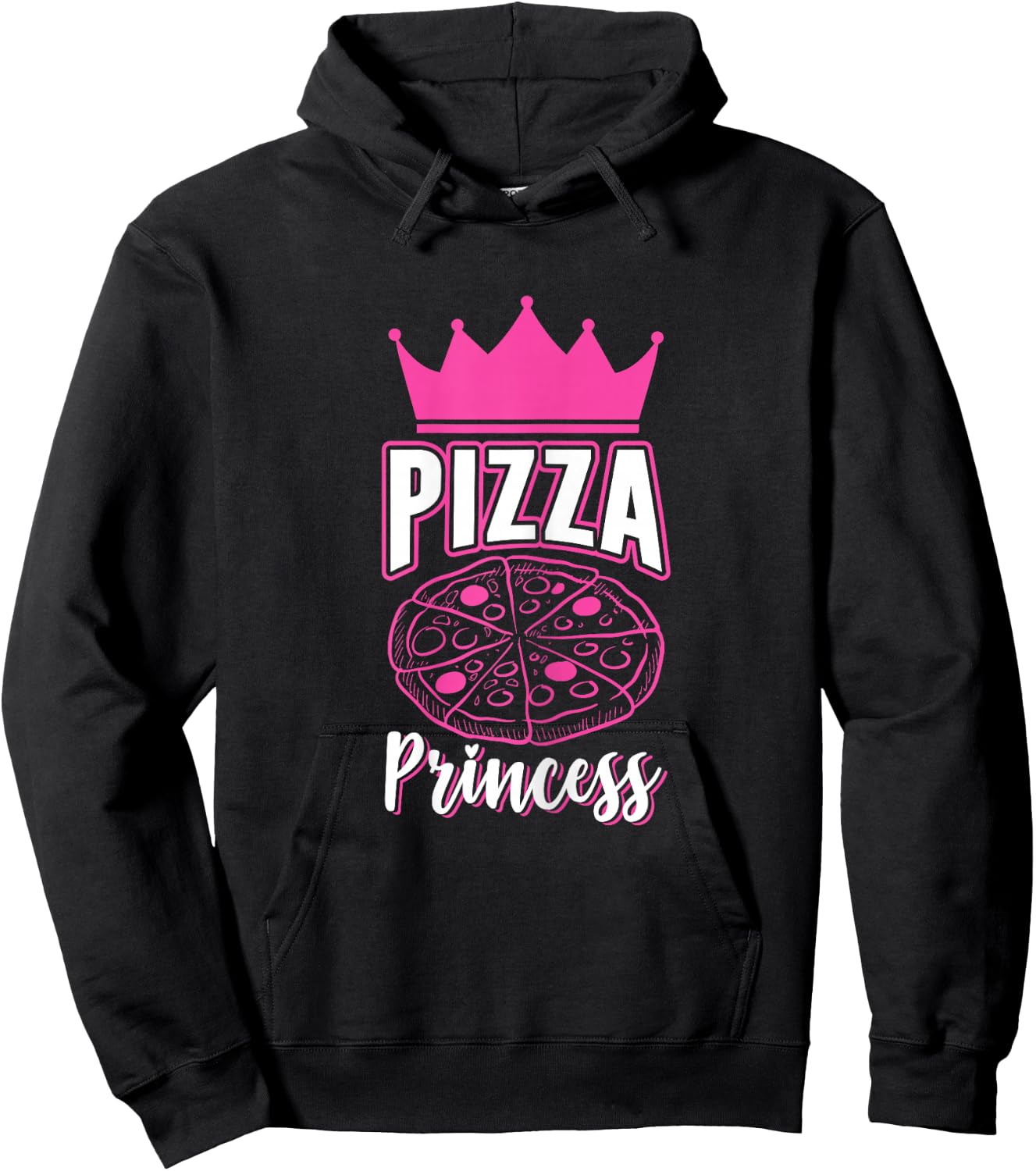 Pizza Princess Girls Funny Pizza Lovers Gift Hoodie - Hoodie | Black