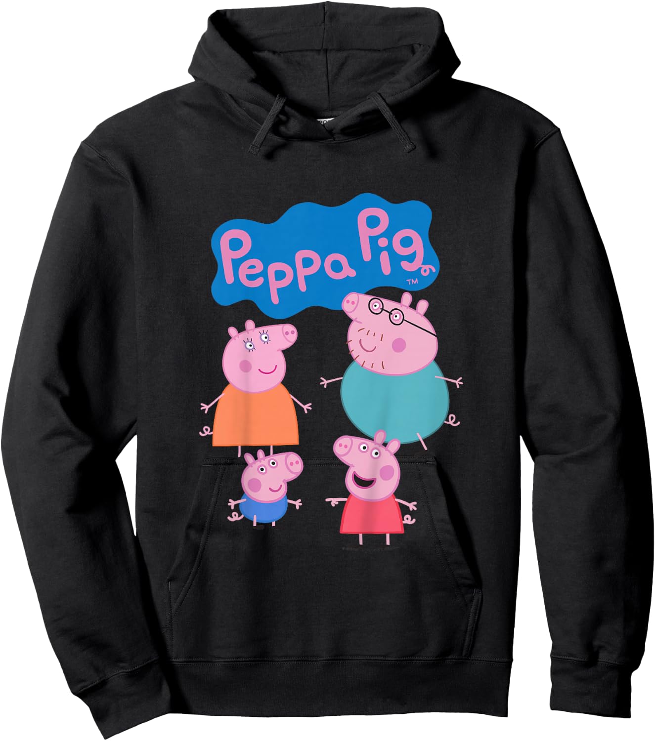 Kids Peppa Pig Family Group Shot Hoodie - Hoodie | Black