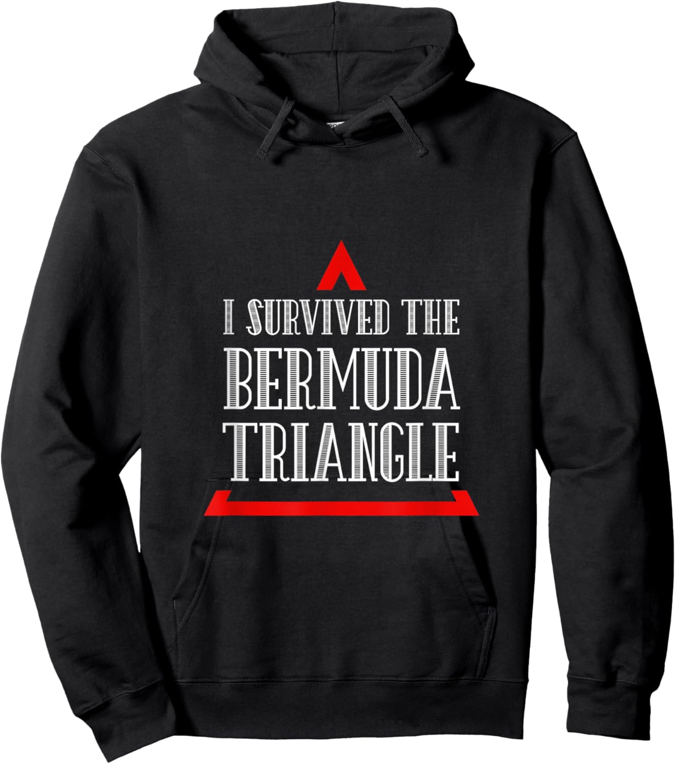 I Survived The Bermuda Triangle Ocean Triangle Hoodie - Hoodie | Black