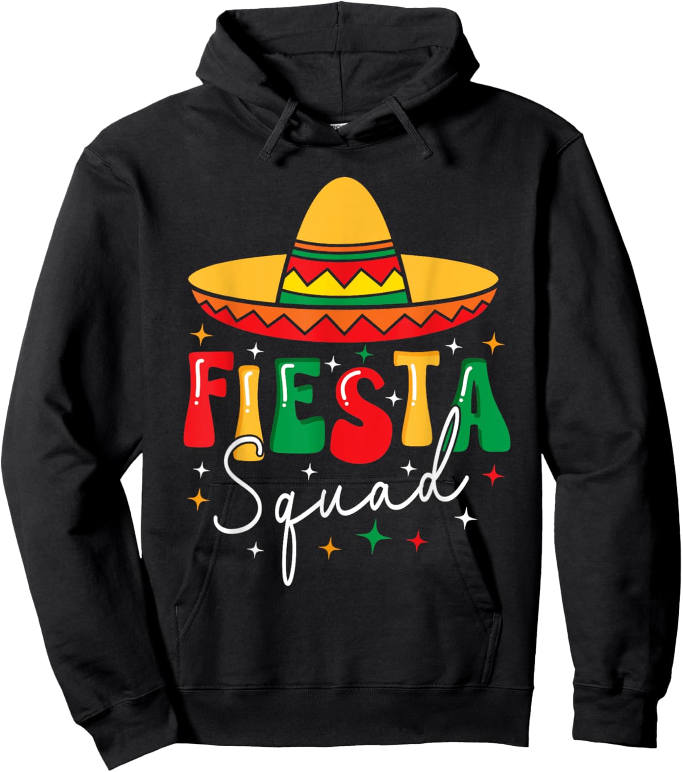 Cinco De Mayo Fiesta Squad Funny Mexican Fiesta 5 De Mayo Hoodie - Hoodie | Black