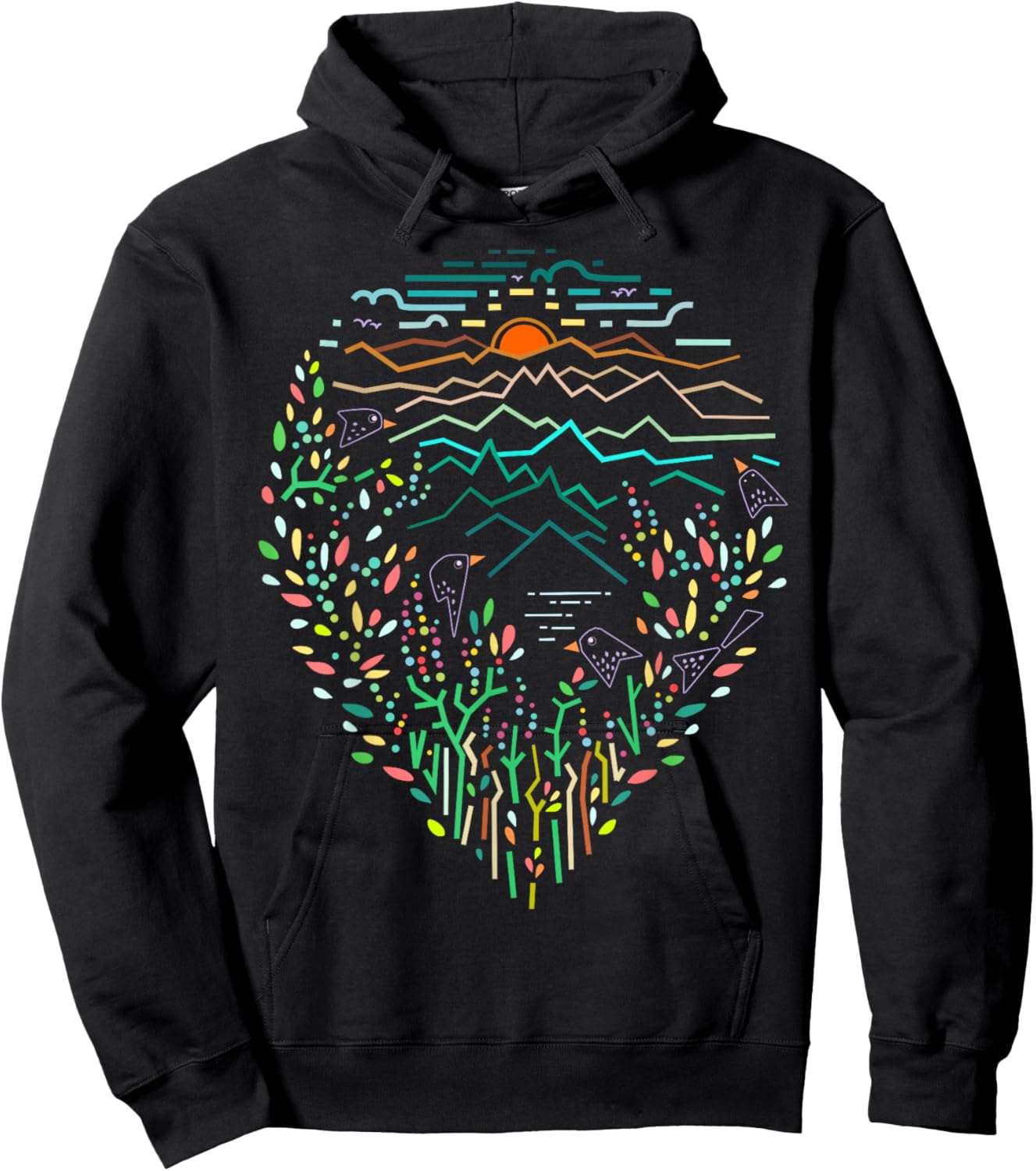 Over the trees listen birds sing Ponder upon GOD's creation Hoodie - Hoodie | Black