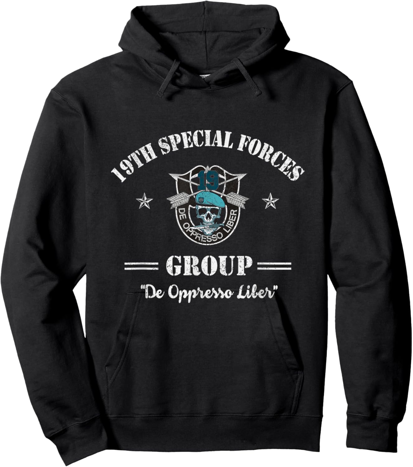 19th Special Forces Group Veteran 19th SFG - 4th of July Men Hoodie - Hoodie | Black