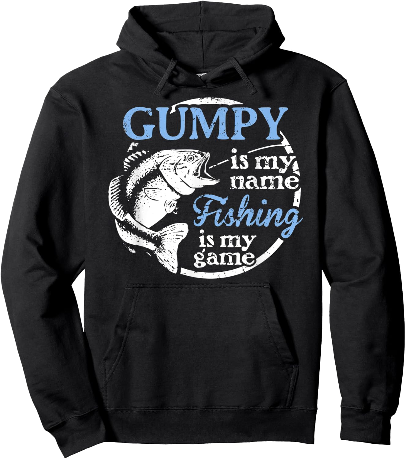 Gumpy Fishing Shirt Fathers Day Gift from Son Hoodie - Hoodie | Black