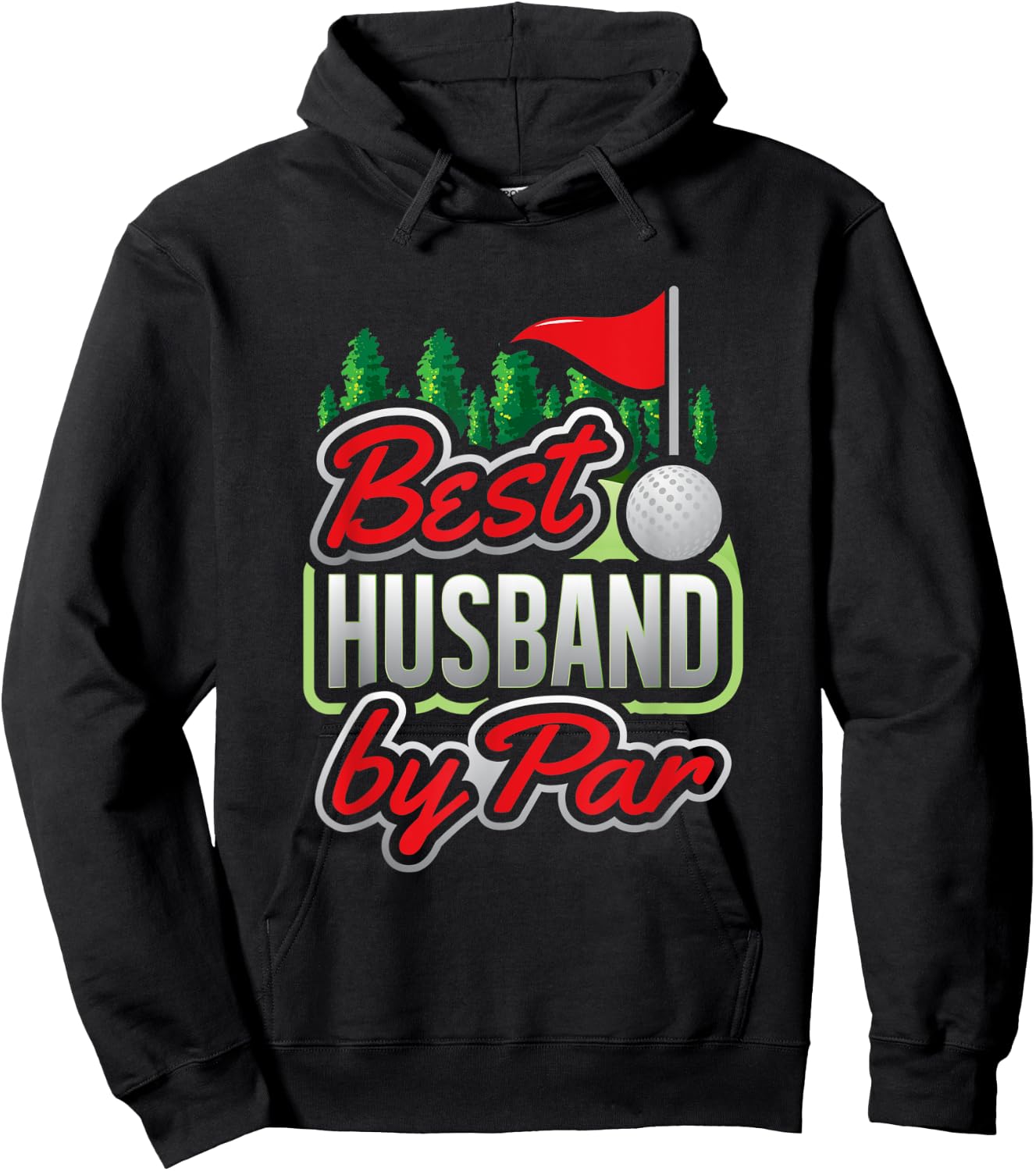 Best Husband By Par Golf Pun Gift Golfer Golf Hoodie - Hoodie | Black