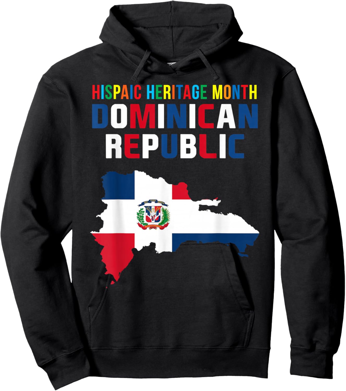 Hispanic Heritage Month Dominican Republic Flag Dominican Hoodie - Hoodie | Black