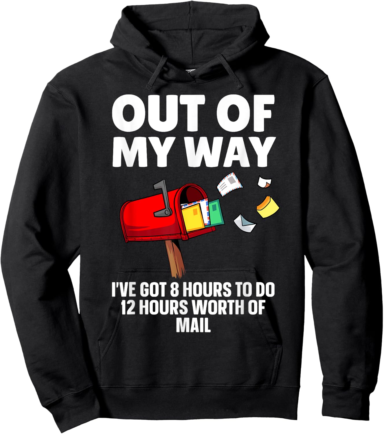Funny Postal Worker Art Women Mail Man Mail Carrier Hoodie - Hoodie | Black