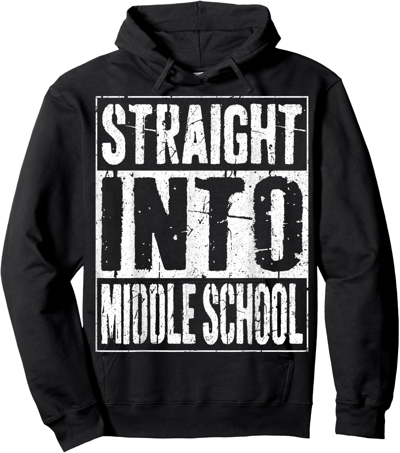 Straight Into Middle School Shirt Boy Girl Back To School Hoodie - Hoodie | Black