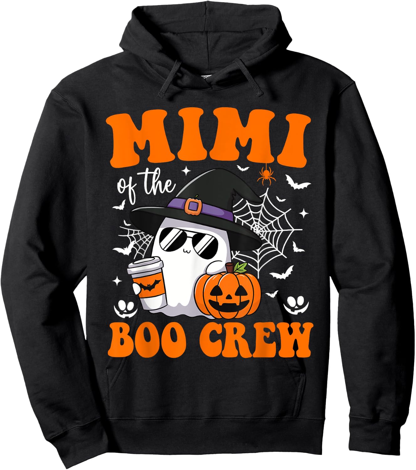 Mimi Boo Crew Groovy Ghost Matching Family Halloween Hoodie - Hoodie | Black