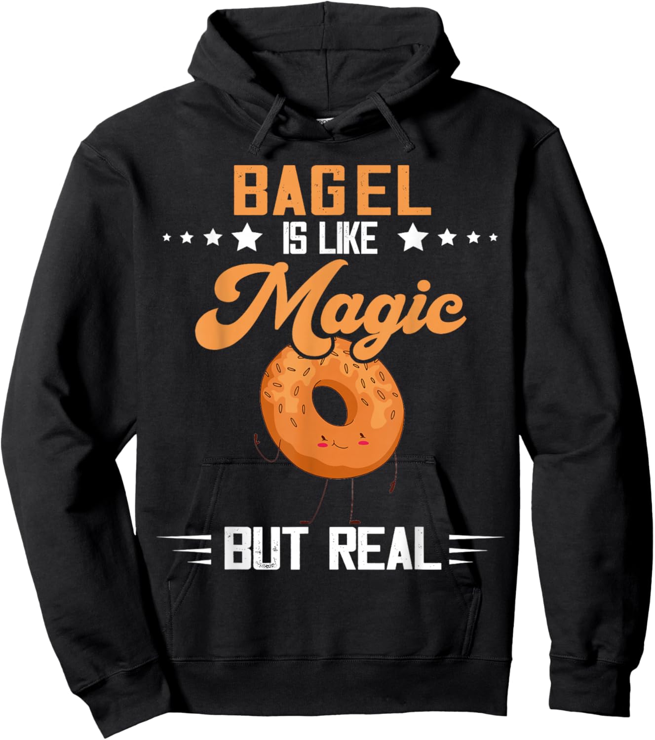 Bagel Magic But Real Baking Bagels Baker Bagel Lover Hoodie - Hoodie | Black