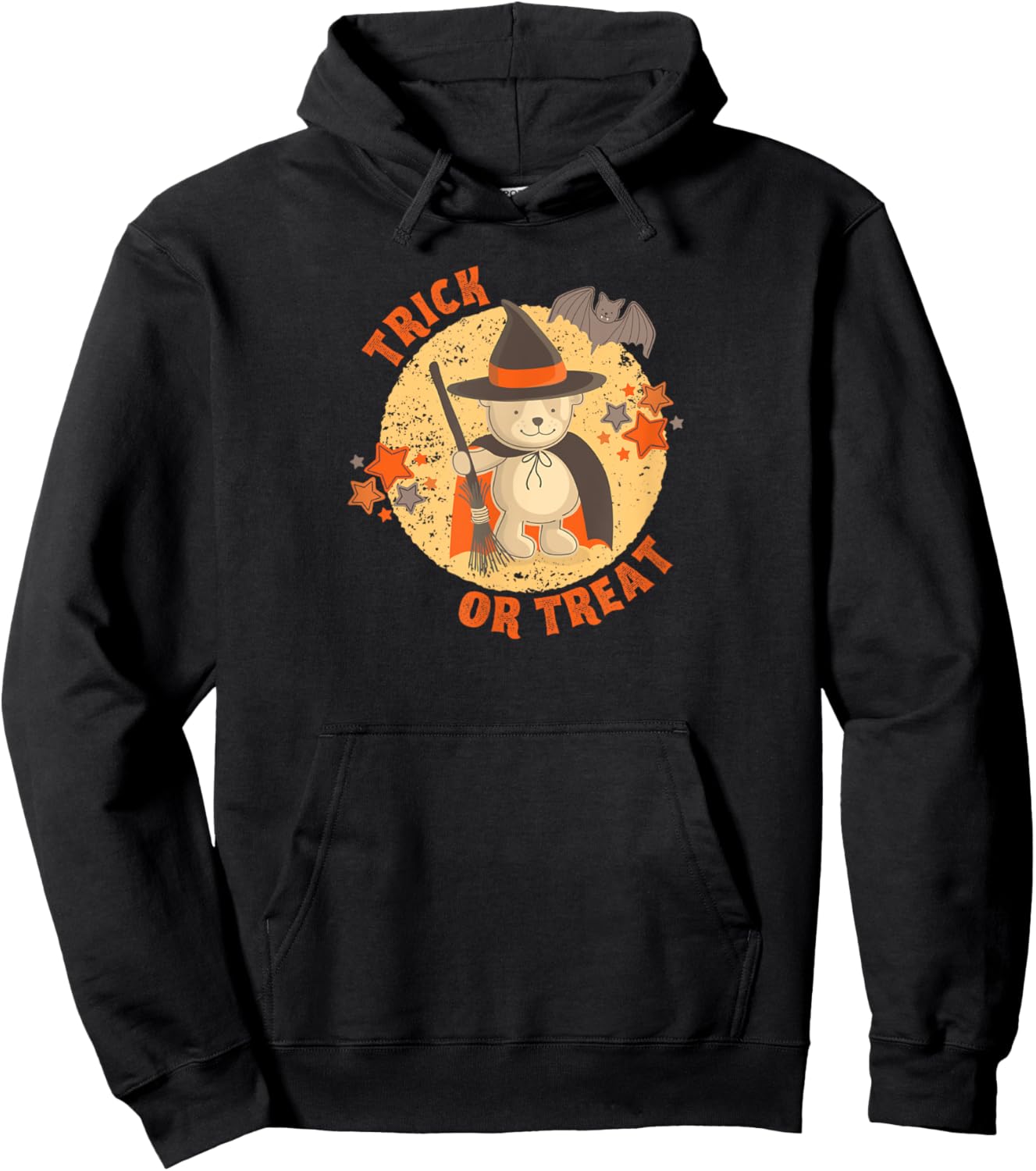 Cute Trick or Treat Witch Warlock Bear Hoodie - Hoodie | Black