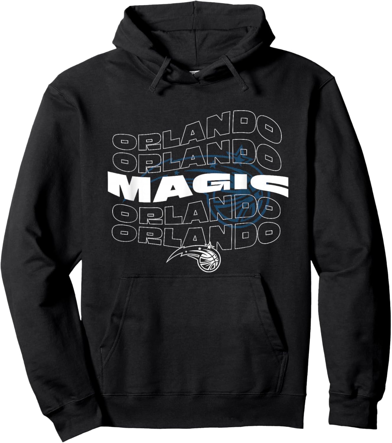NBA Orlando Magic Wave Outline Team Logo Hoodie - Hoodie | Black