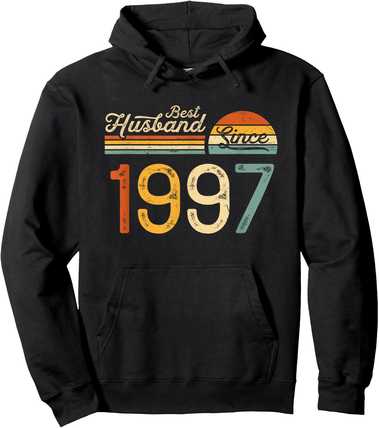 28th wedding anniversary 28 years - Best Husband Since 1997 Hoodie - Hoodie | Black