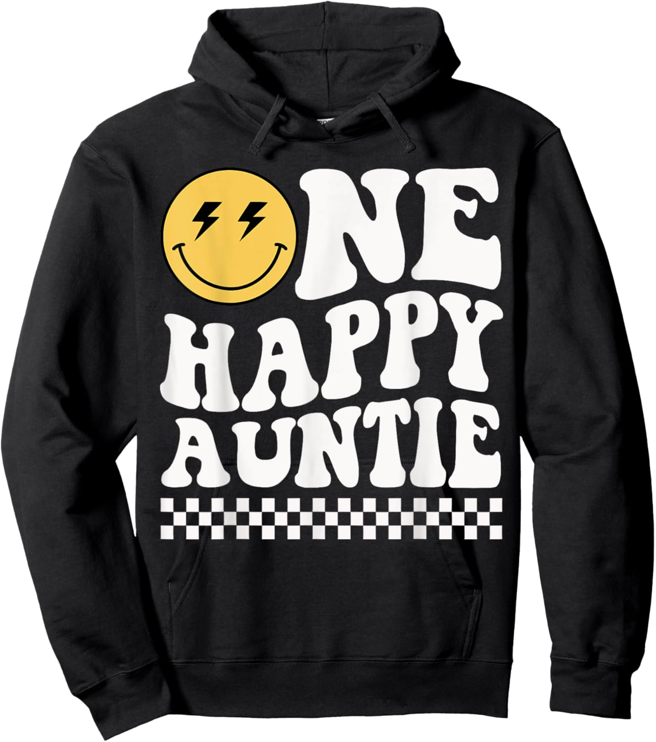 One Happy Dude Auntie 1st Birthday Family Matching Hoodie - Hoodie | Black