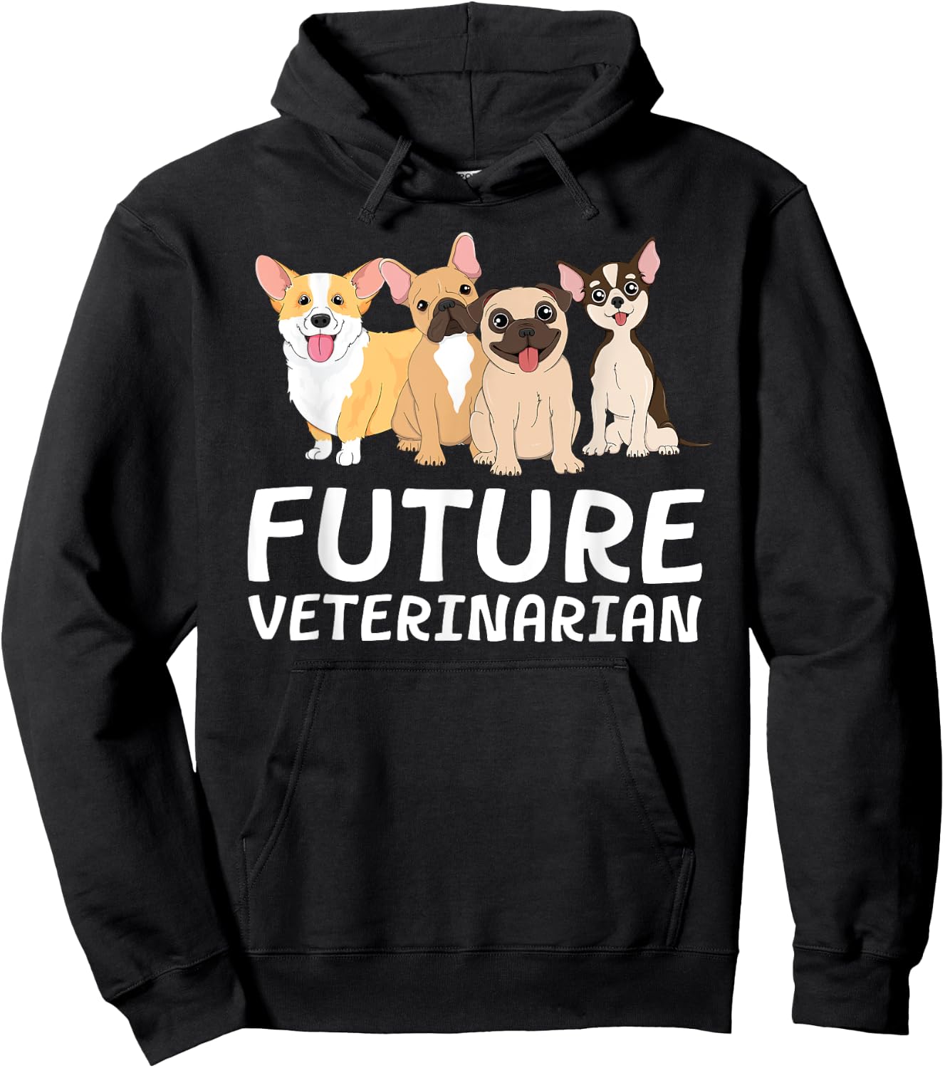 Future Veterinarian Vet Tech Student Graduation Dogtor Dog Hoodie - Hoodie | Black