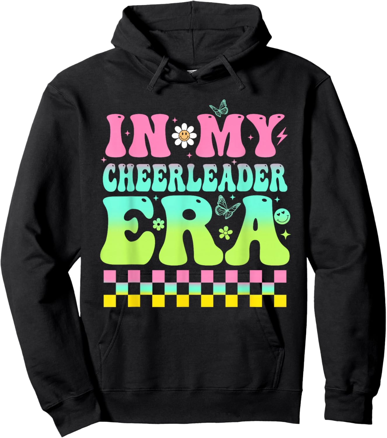 In My Cheerleader Era Women Trendy Cheerleading Football Hoodie - Hoodie | Black