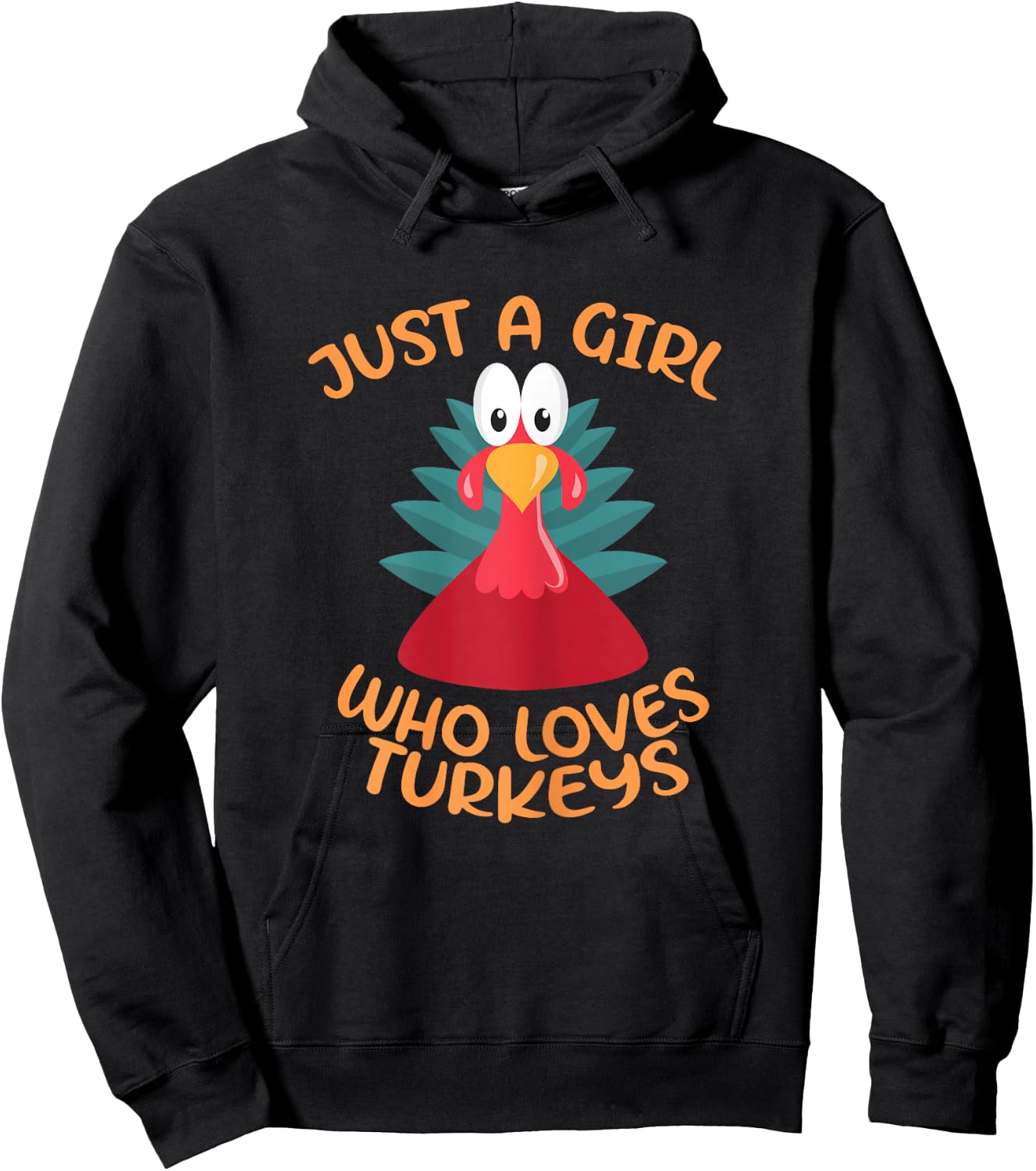Just A Girl Who Loves Turkeys - Funny Pet Cute Turkey Hoodie - Hoodie | Black