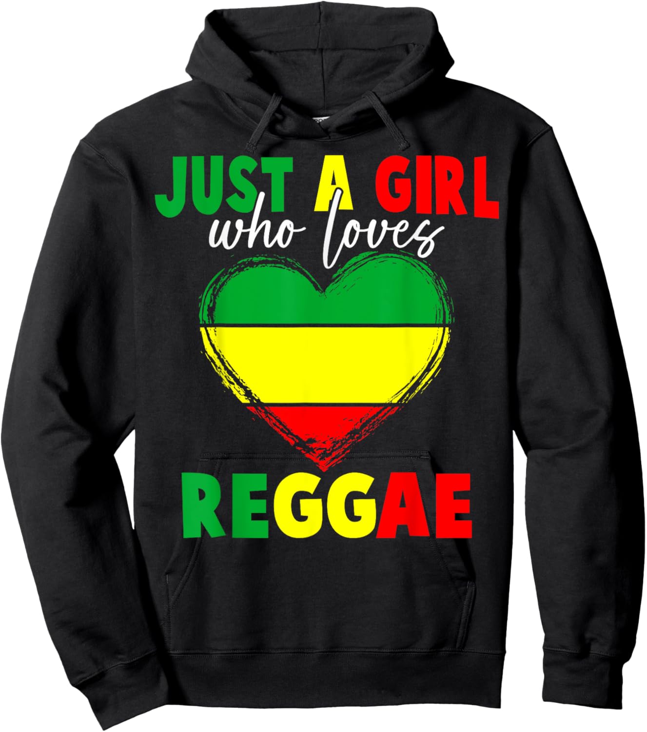 Reggae Fan Just A Girl Who Loves Reggae Lovers Reggae Music Hoodie - Hoodie | Black