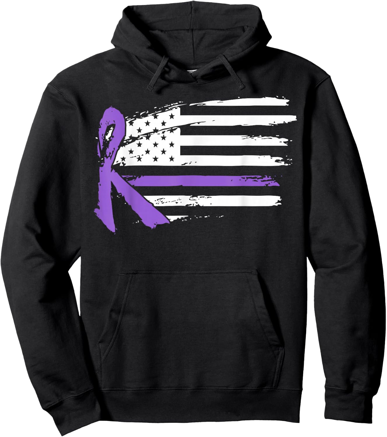 Lupus Awareness Month American Flag Autoimmune Disease Hoodie - Hoodie | Black