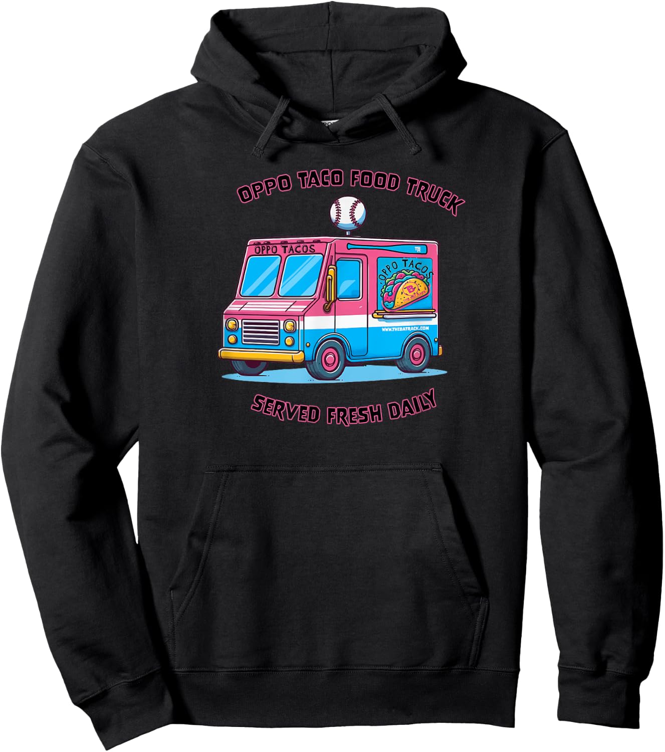 Baseball Oppo Taco Food Truck Hoodie - Hoodie | Black