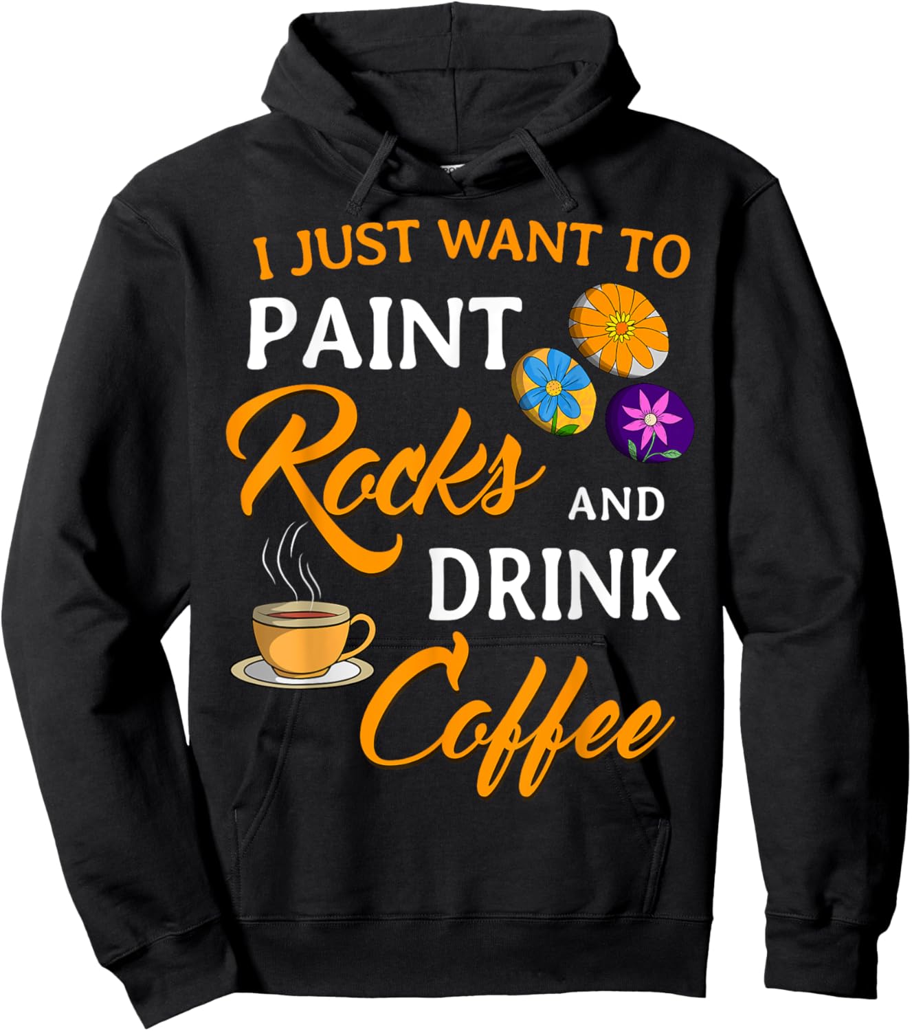 Rock Painting Cave Drawing Painter Parietal Art Coffee Lover Hoodie - Hoodie | Black