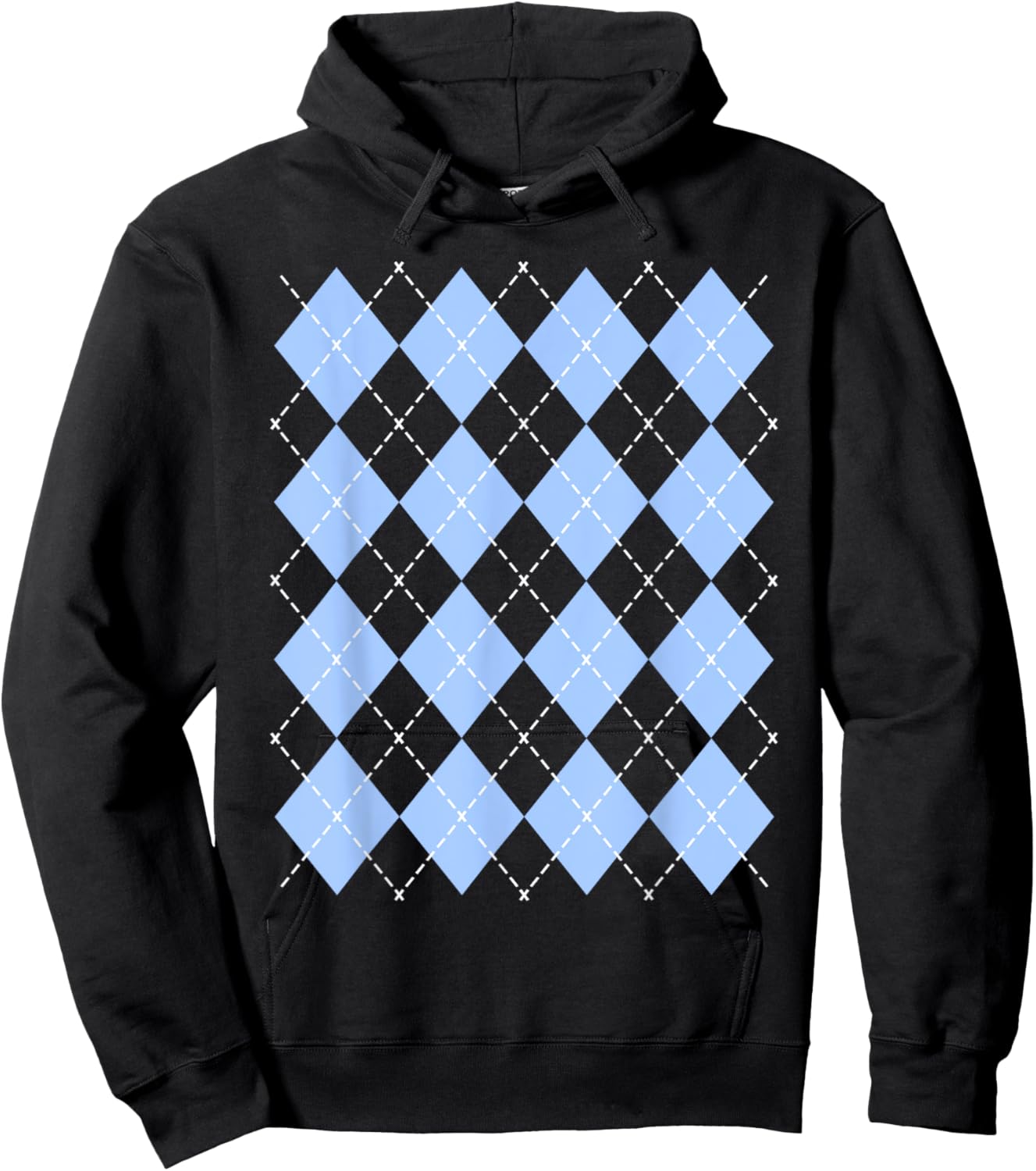 50s Rockabilly Sock Hop Vintage 1950s Clothing Retro Argyle Hoodie - Hoodie | Black