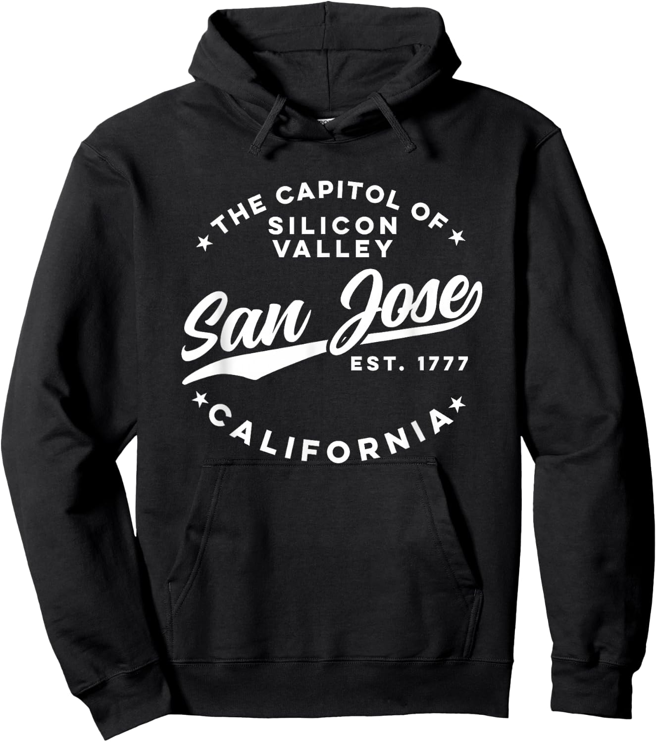 Vintage Silicon Valley San Jose California Retro USA White Hoodie - Hoodie | Black