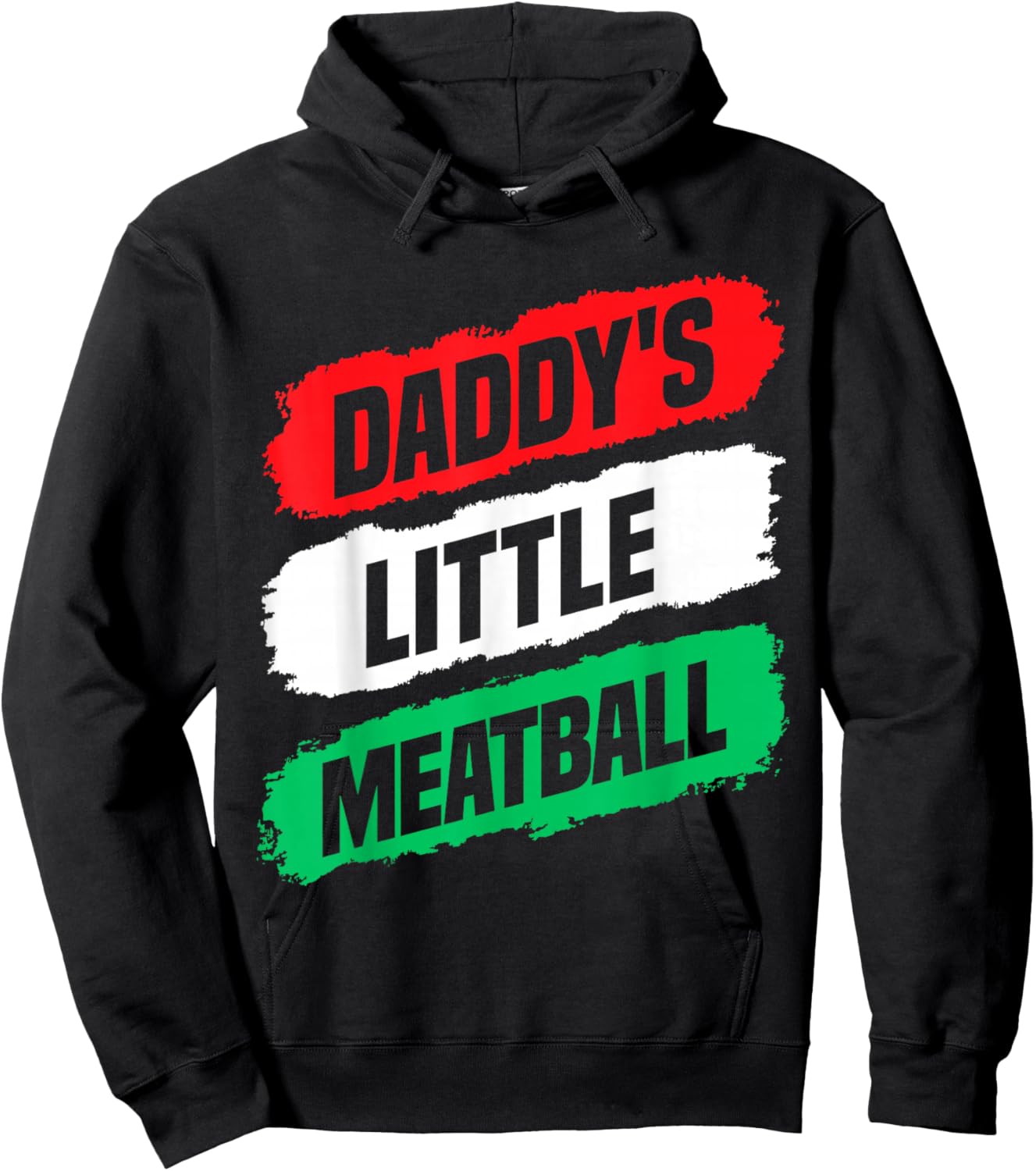 Daddy's Little Meatball Funny for Boys Girls Matching Family Hoodie - Hoodie | Black