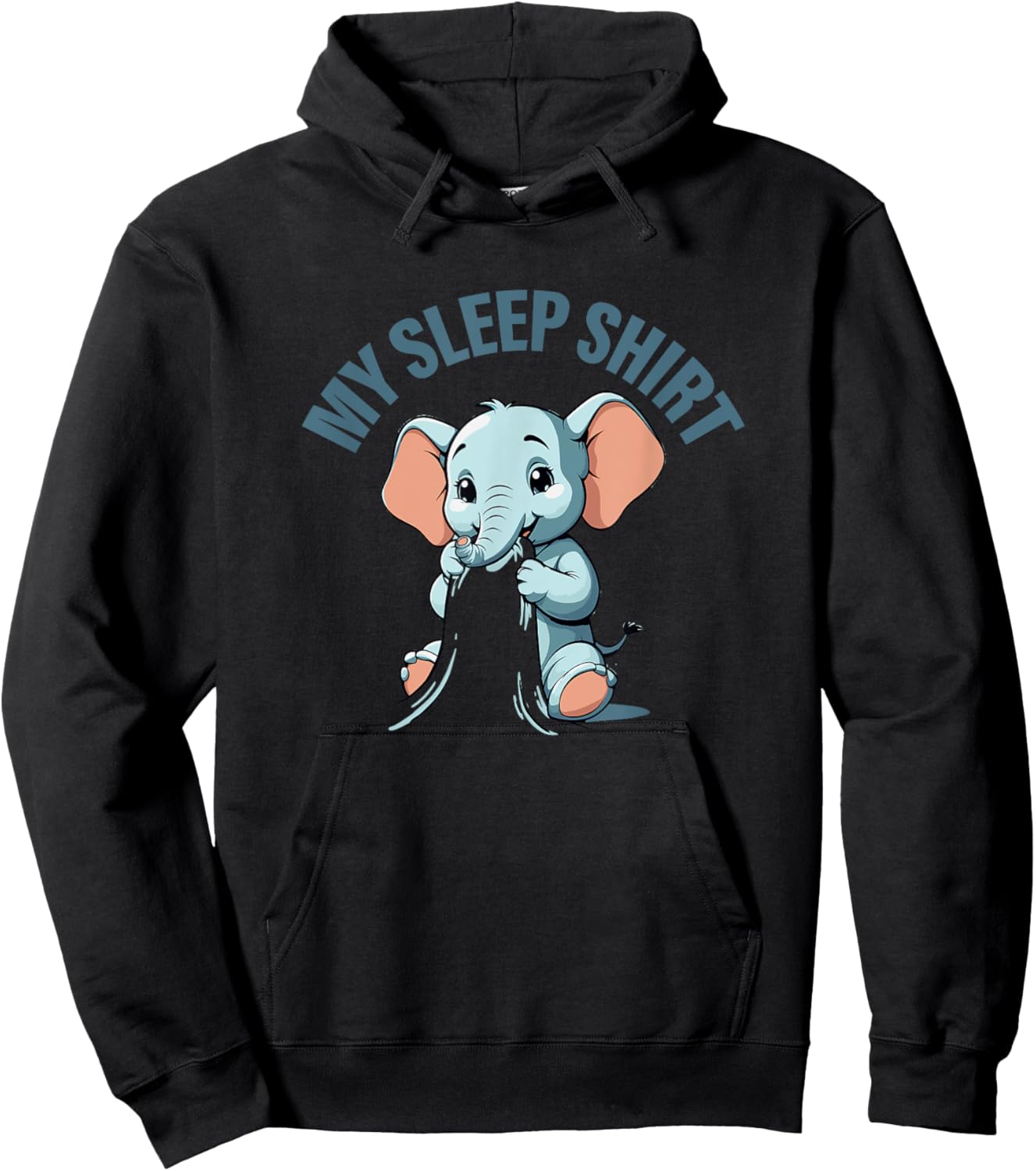 My Sleep Shirt Elephant Pyjamas Pajamas Nightshirt Elephant Hoodie - Hoodie | Black