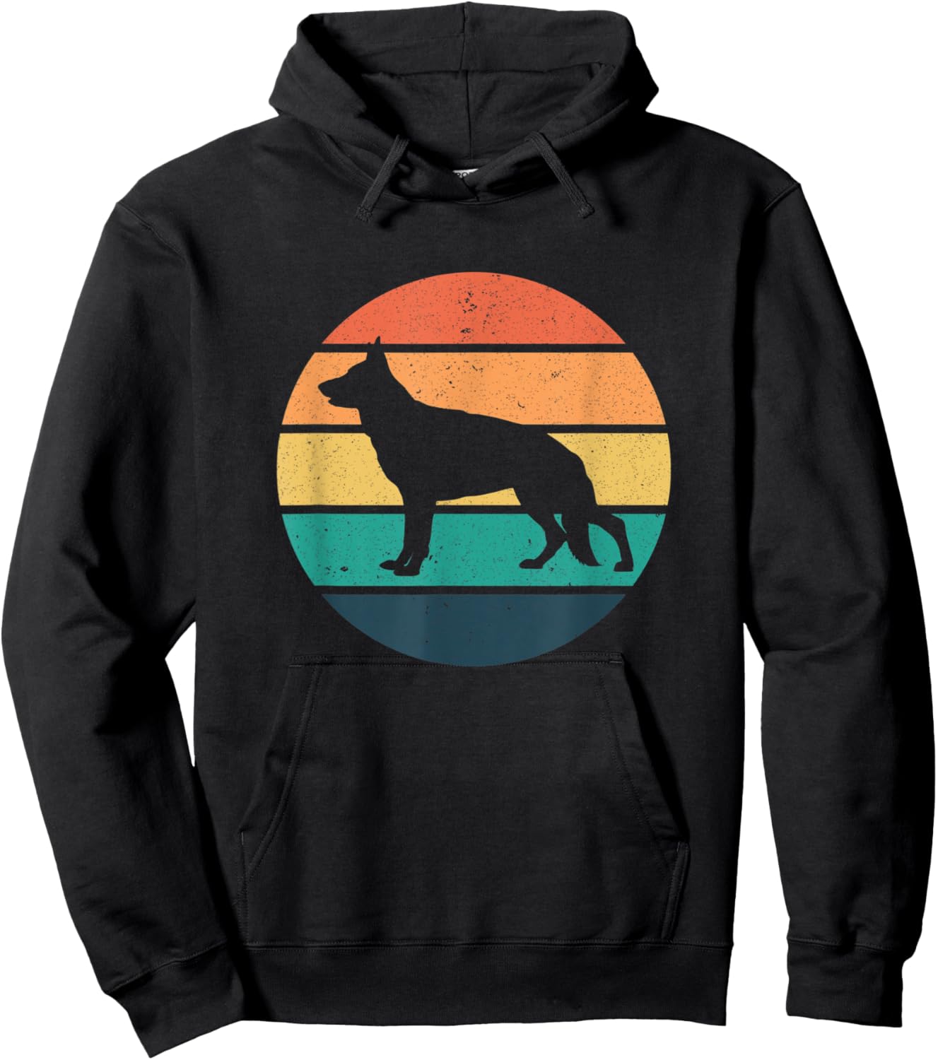 Shepherd Vintage Outfit Men Women Retro German Shepherd Hoodie - Hoodie | Black