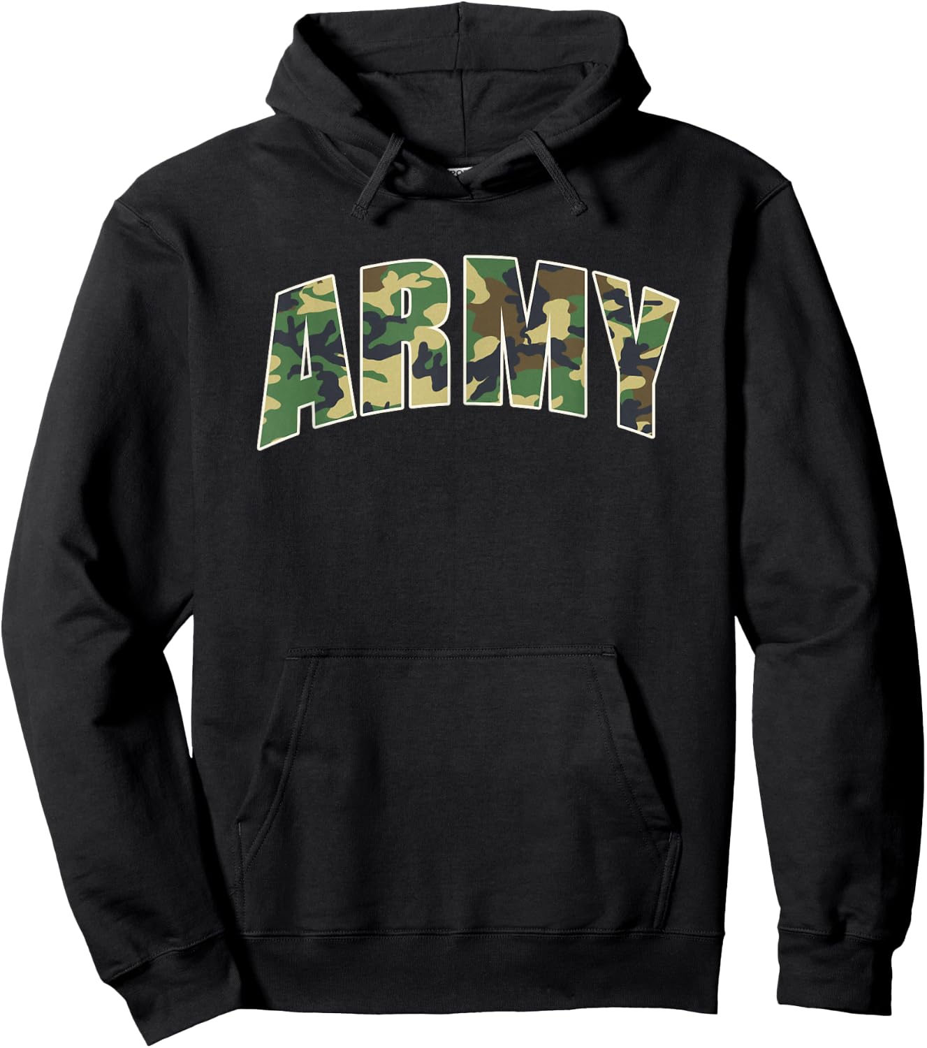 Green Army Camo Hoodie - Hoodie | Black