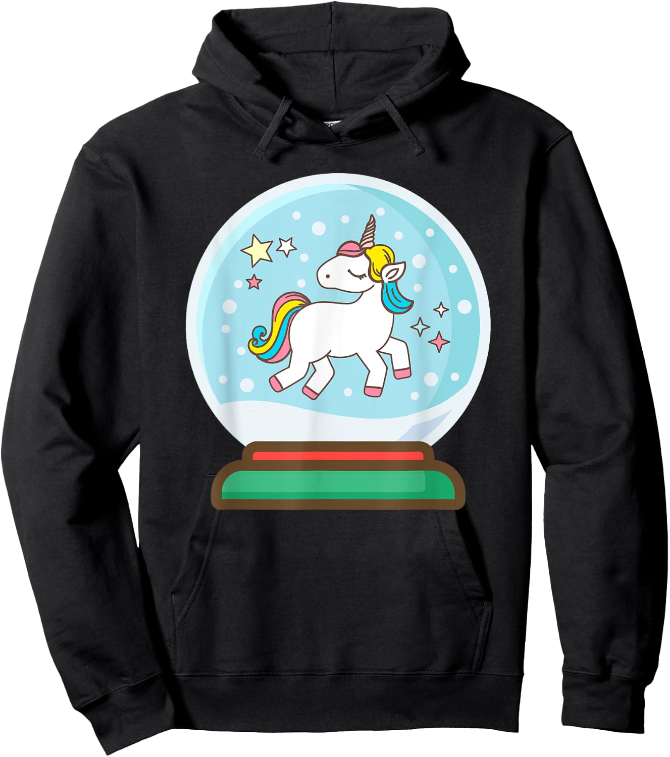 Unicorn Snow Globe Gift Girls Hoodie - Hoodie | Black