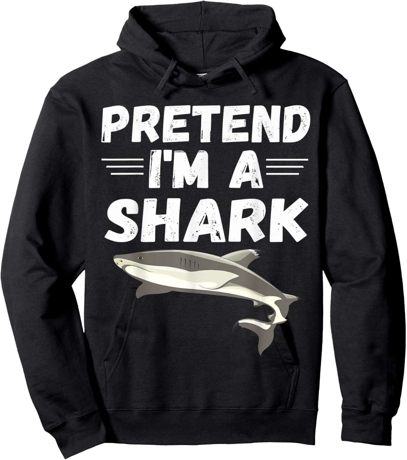 Pretend I'm A Shark Shirt Cute Costume Gifts Hoodie - Hoodie | Black