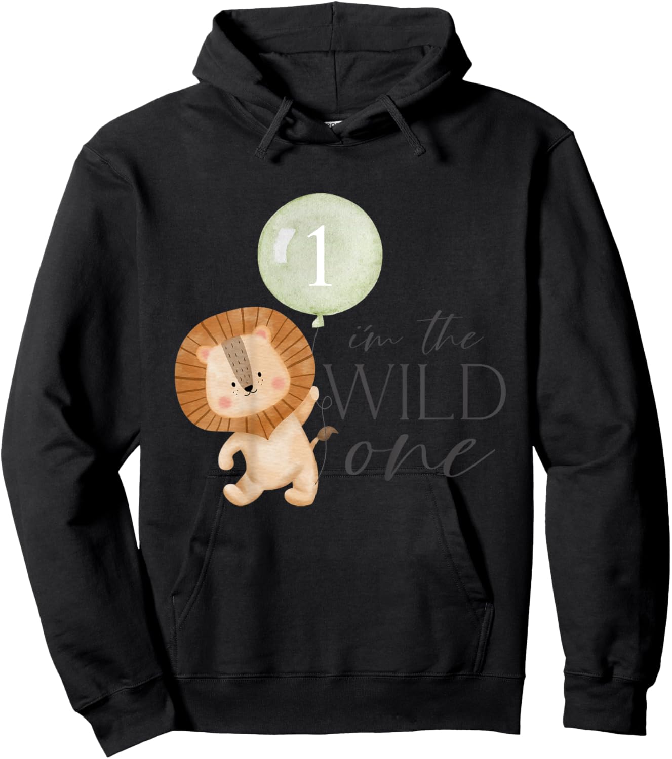 Kids I'm The Wild One Matching Family 1st Birthday Lion Boy Girl Hoodie - Hoodie | Black