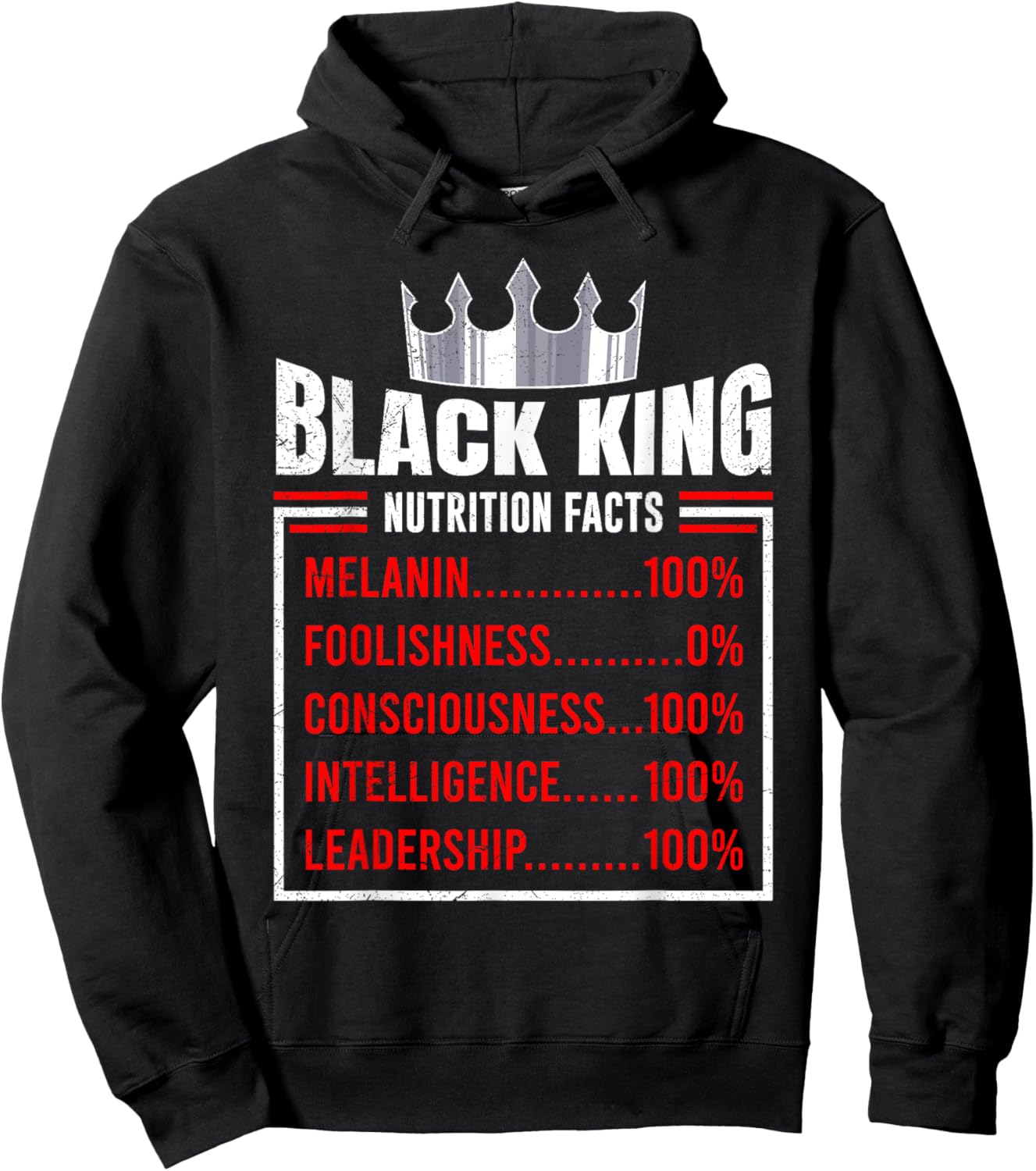 Black King 100% Melanin Dark Skin African Hoodie - Hoodie | Black