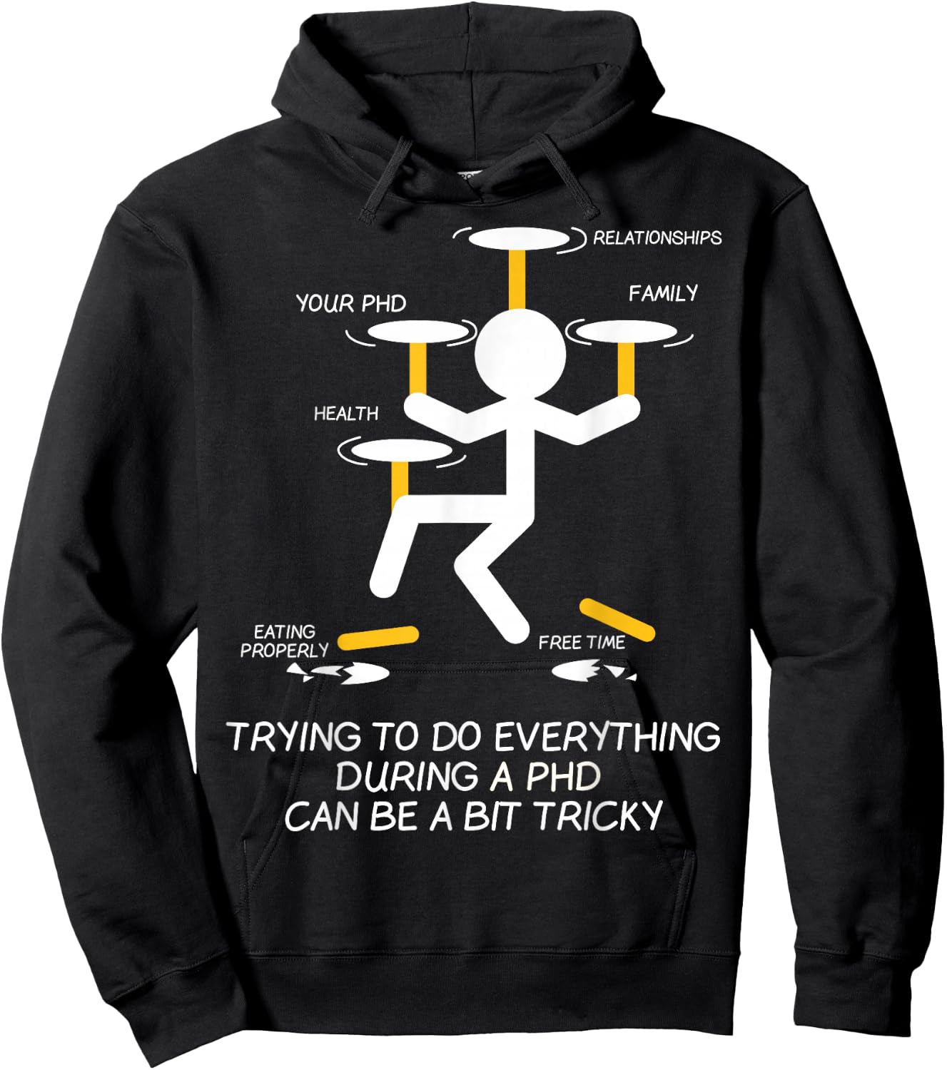 Ph.D PHD Phinished Graduate Student Funny Graduation Gift Hoodie - Hoodie | Black