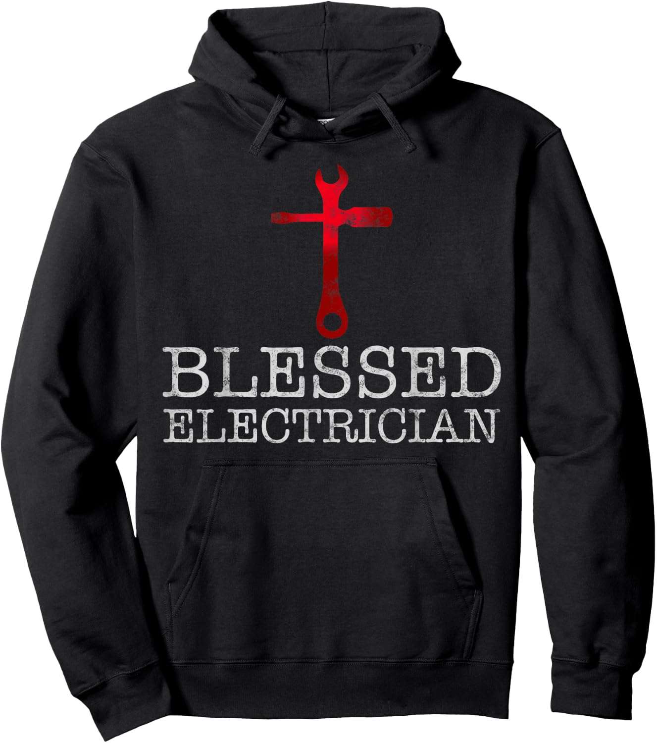 Blessed Electrician Gift Christian Electrician Hoodie - Hoodie | Black