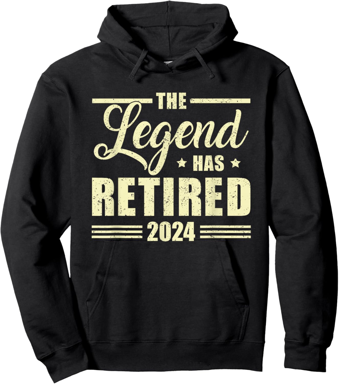 The Legend Has Retired 2024 Funny Retirement 2024 Hoodie - Hoodie | Black