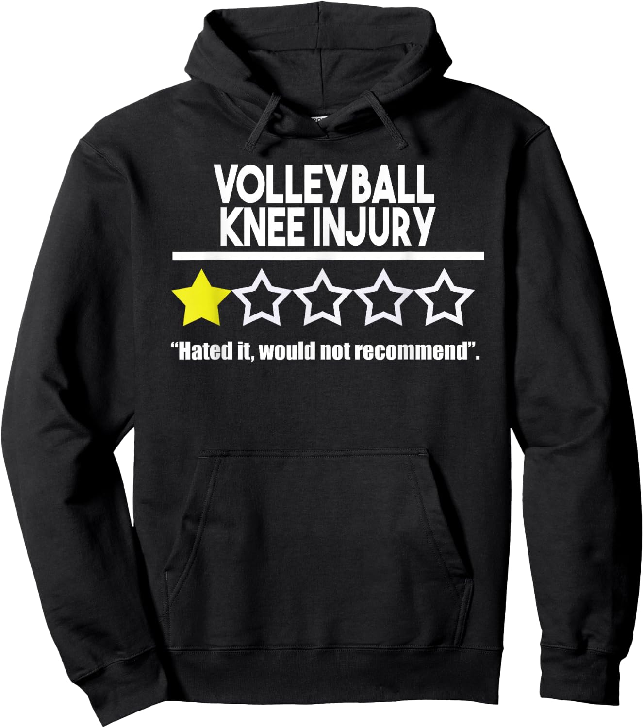 Knee Injury Essential for Volleyball Player Get Well Soon Hoodie - Hoodie | Black